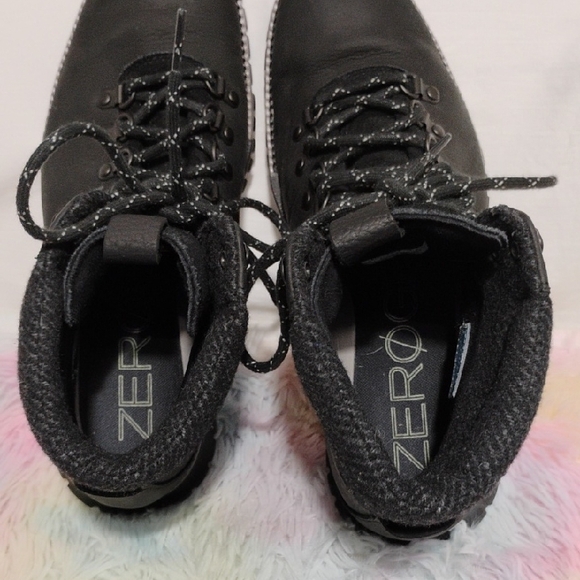 Cole Haan Worn 1x ZeroGrand Waterproof Black Leather Hiker Boots Sz.9 #52 - Picture 9 of 14